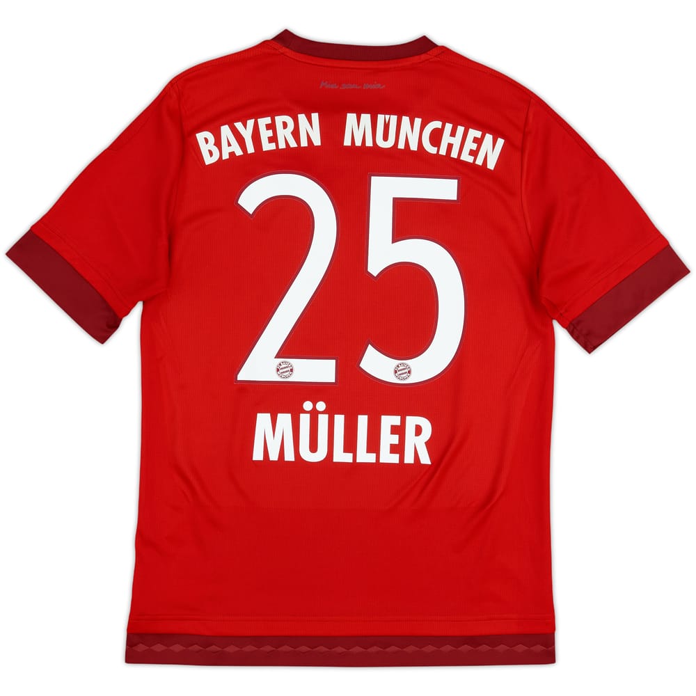 2015-16 Bayern Munich Home Shirt Muller #25 - 8/10 - (XL.Boys)
