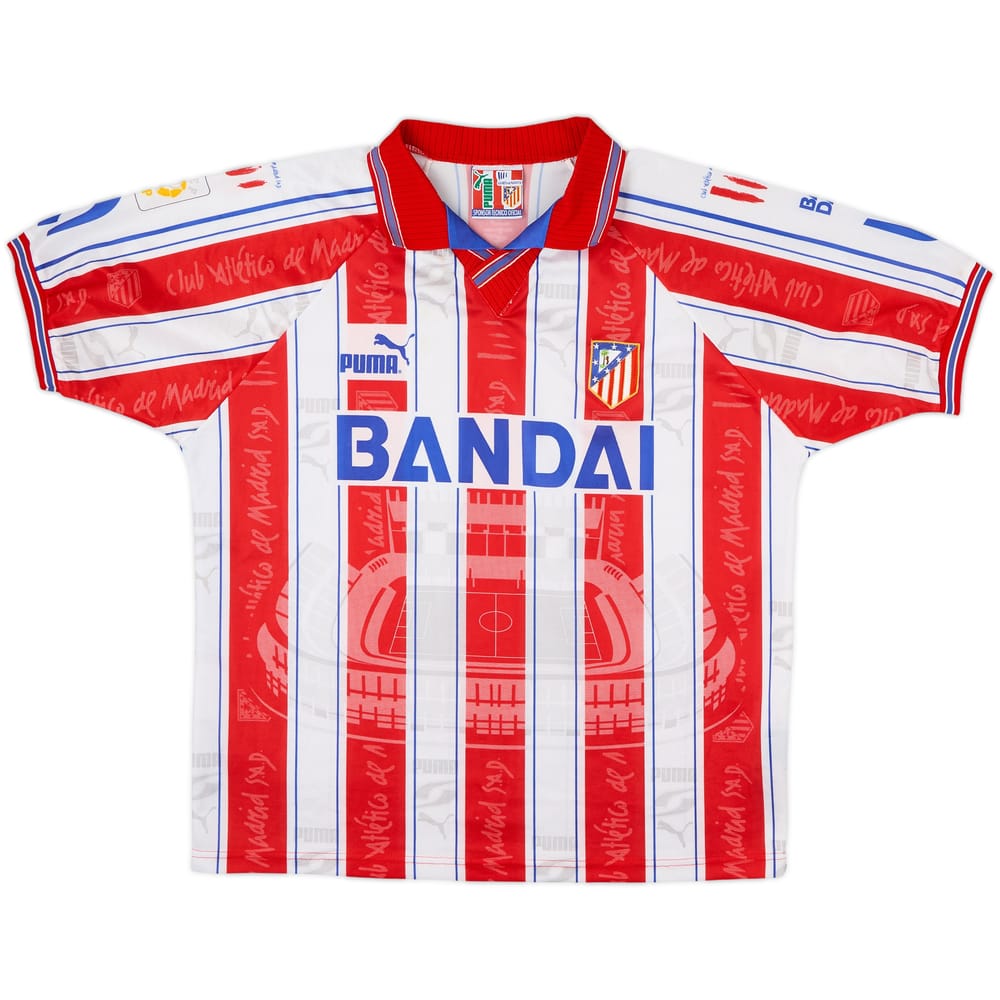 1996-97 Atletico Madrid Home Shirt - 9/10 - (L)