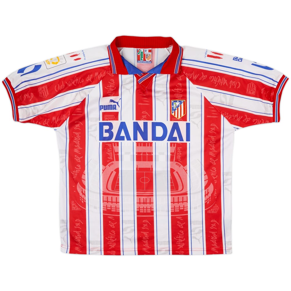 1996-97 Atletico Madrid Home Shirt - 10/10 - (L)