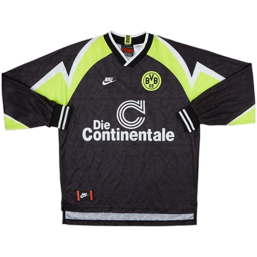 1995-96 Borussia Dortmund Deutscher Meister Away L/S Shirt - 6/10 - (L)