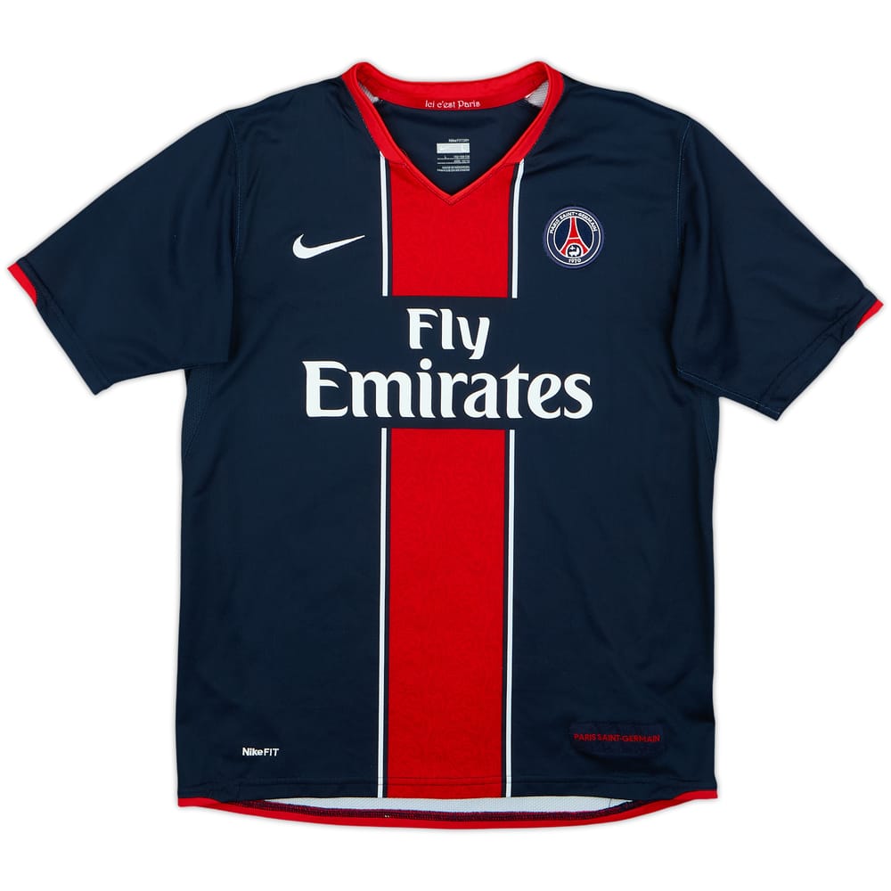 2007-08 Paris Saint-Germain Home Shirt - 8/10 - (L.Boys)