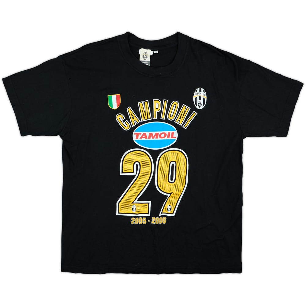 2005-06 Juventus 'Campioni' Graphic Tee - 8/10 - (XL)