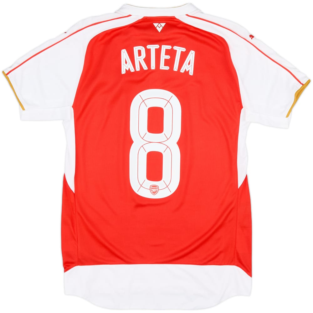 2015-16 Arsenal Home Shirt Arteta #8 - 9/10 - (S)