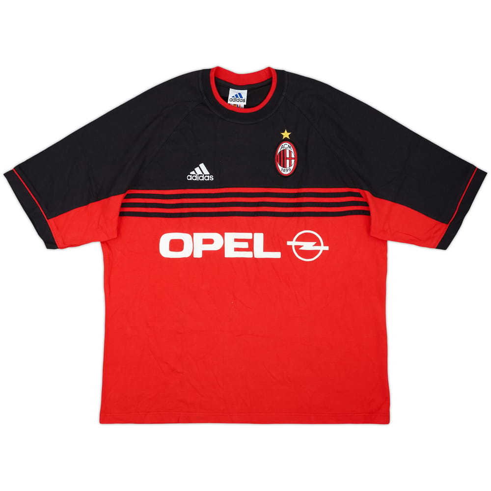 2000-01 AC Milan Player Issue adidas Cotton Tee - 8/10 - (XXL)