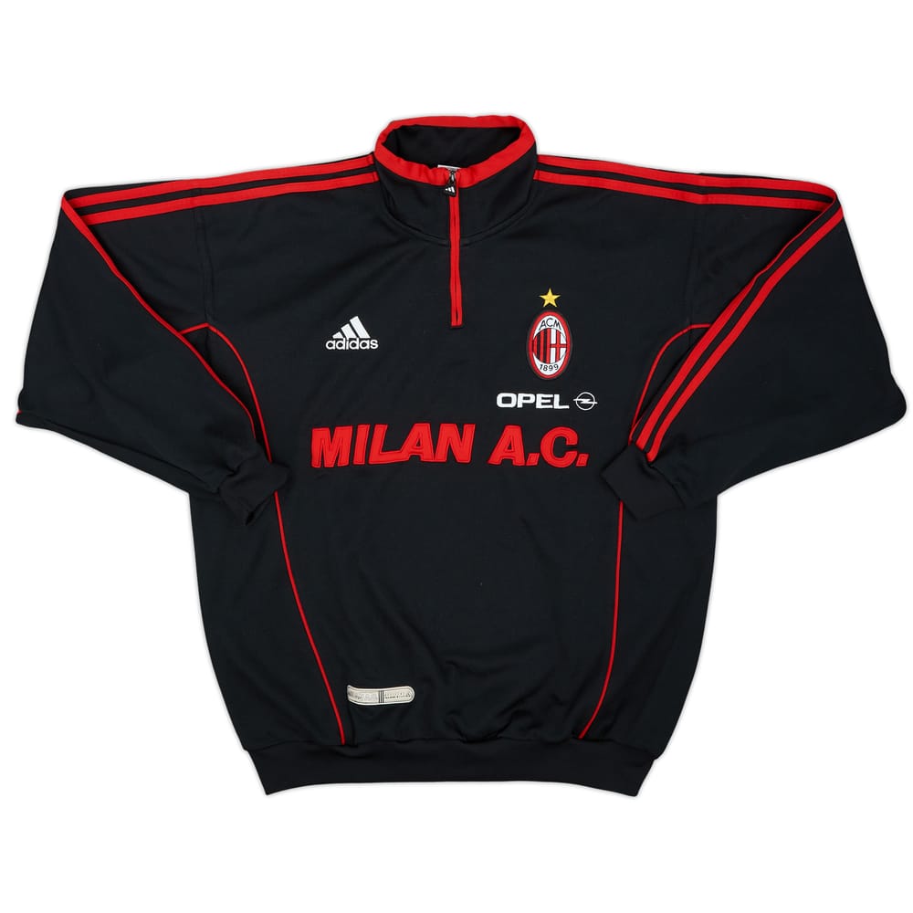1999-00 AC Milan Player Issue adidas 1/4 Zip Sweat Top - 8/10 - (L)