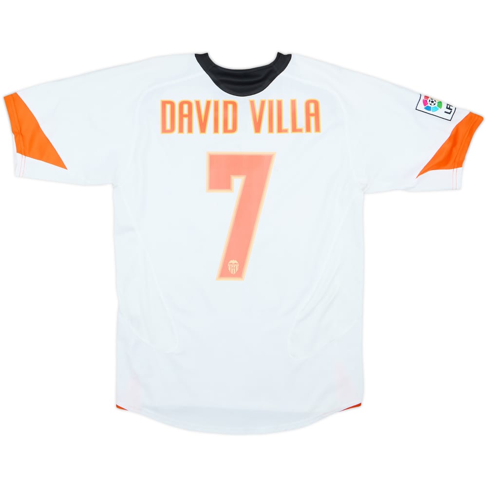 2005-06 Valencia Home Shirt David Villa #7 - 7/10 - (S)