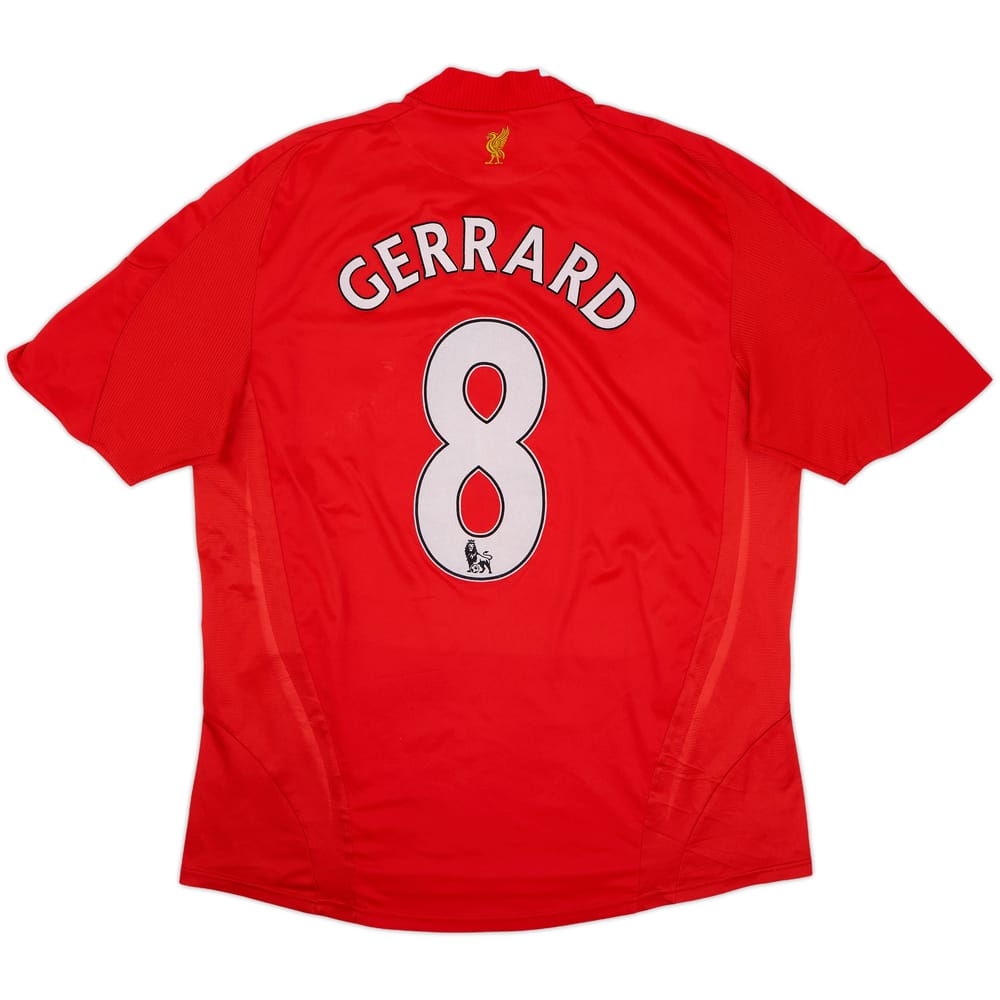 2008-10 Liverpool Home Shirt Gerrard #8 - 6/10 - (XL)