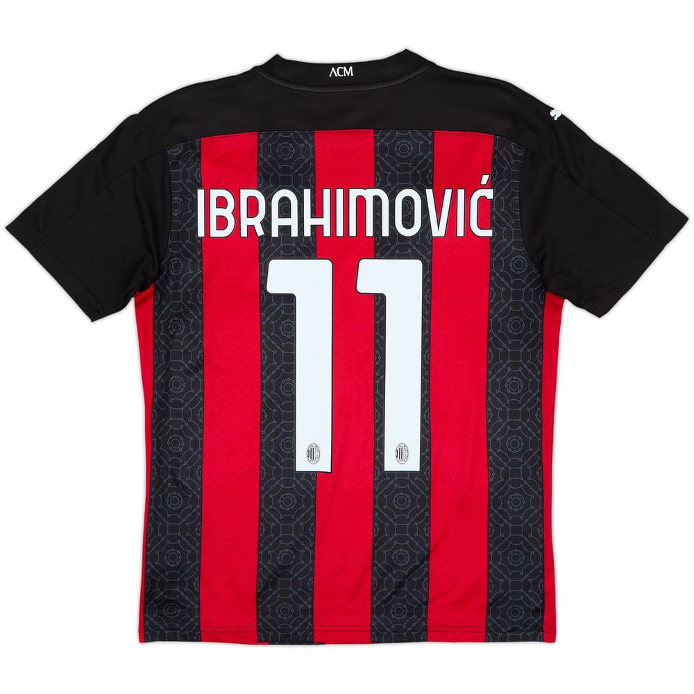 2020-21 AC Milan Home Shirt Ibrahimovic #11 - 8/10 - (M)