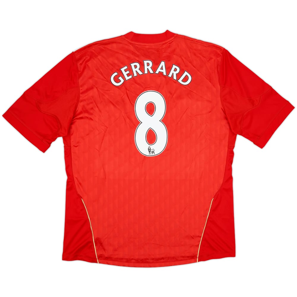 2010-12 Liverpool Home Shirt Gerrard #8 - 9/10 - (XL)