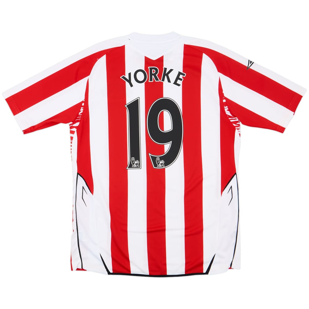 2007-08 Sunderland Home Shirt Yorke #19 - 9/10 - (L)