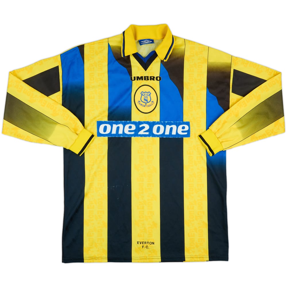 1997-98 Everton Match Issue Away L/S Shirt #10