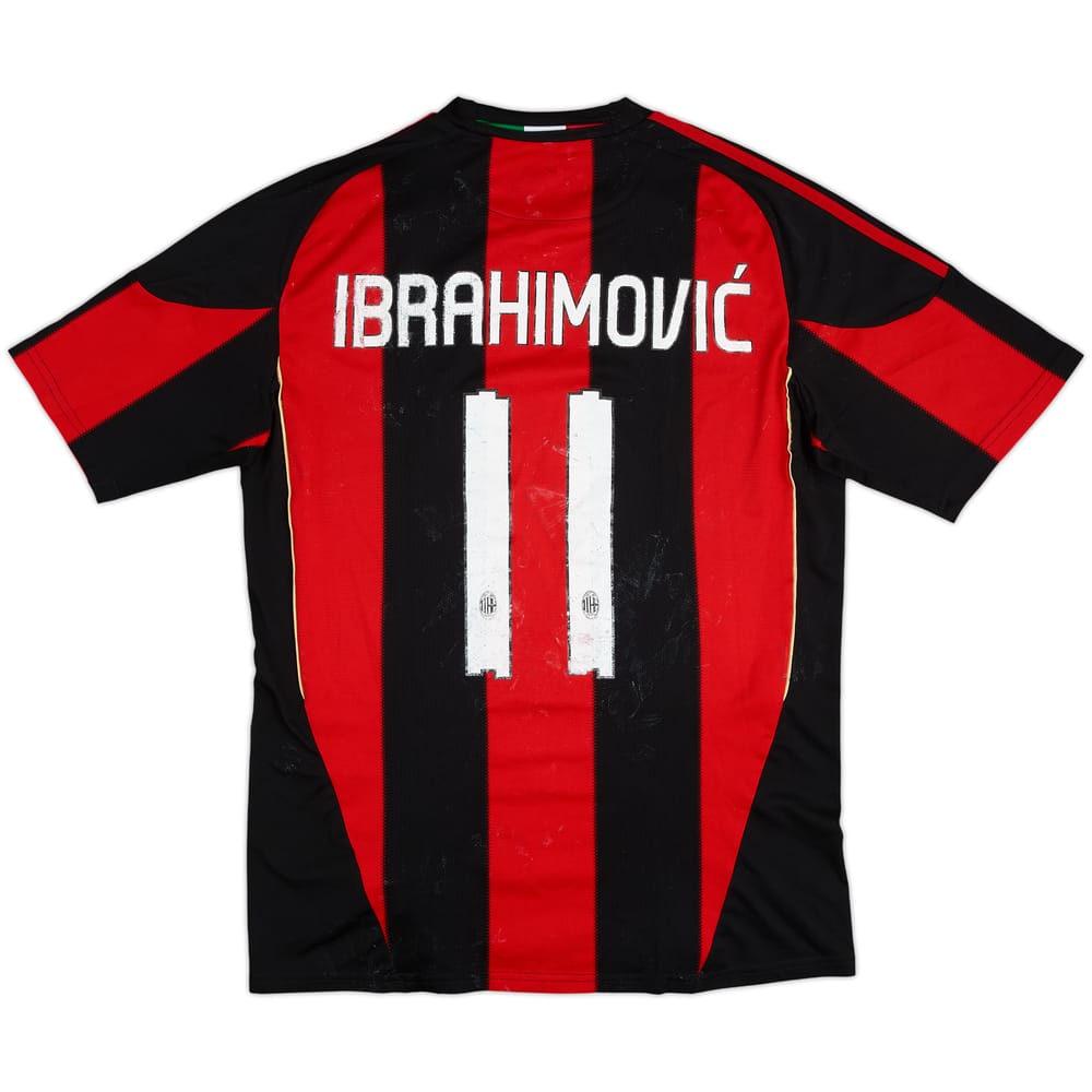 2010-11 AC Milan Home Shirt Ibrahimovic #11 - 4/10 - (M)