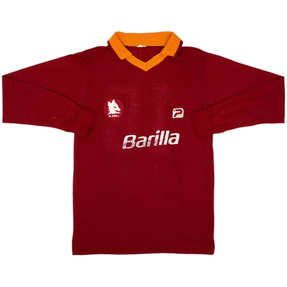 1982-83 Roma Match Issue Home L/S Shirt #16