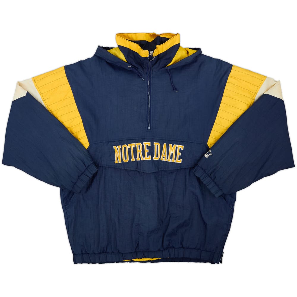 1990s Notre Dame Fighting Irish Starter 1/2 Zip Rain Coat - 6/10 - (L)