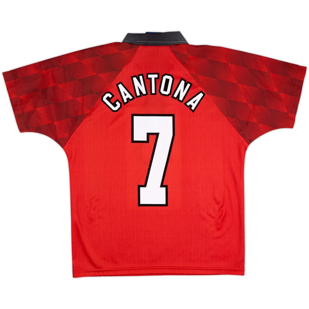 1996-98 Manchester United Home Shirt Cantona #7 - 8/10 - (15-16 Years)