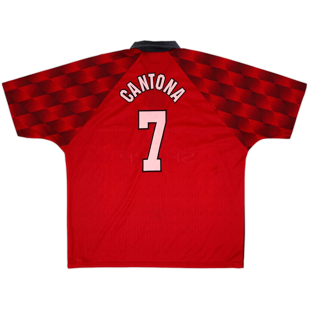 1996-98 Manchester United Home Shirt Cantona #7 - 7/10 - (XXL)
