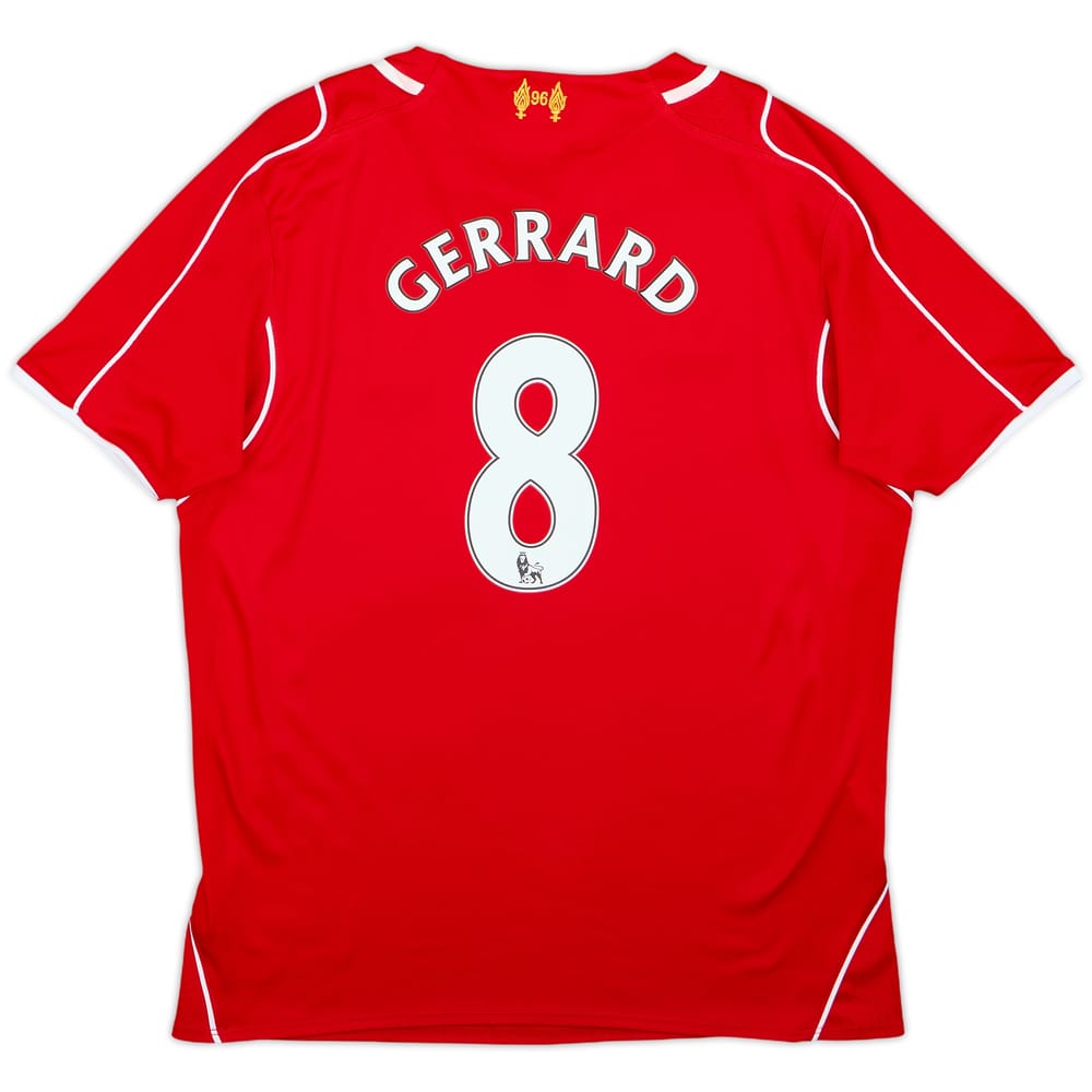 2014-15 Liverpool Home Shirt Gerrard #8 - 8/10 - (13-14 Years)