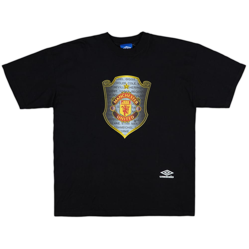 1998-99 Manchester United Umbro CL Final Cotton Tee - 8/10 - (L)
