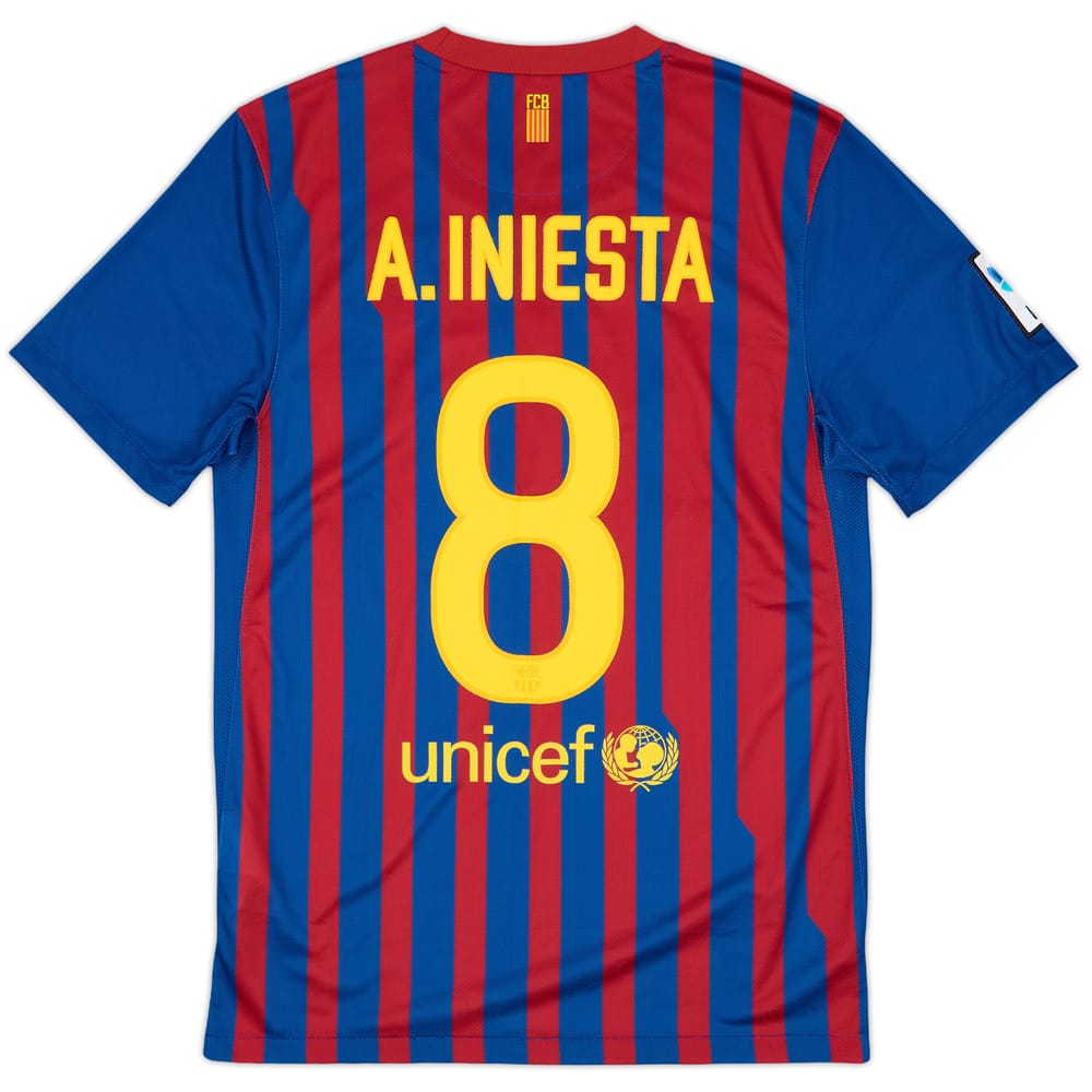 2011-12 Barcelona Home Shirt A. Iniesta #8 - 7/10 - (S)