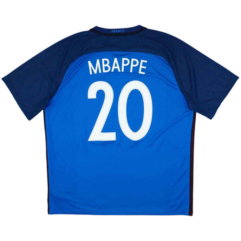 2016-17 France Home Shirt Mbappe #20 - 8/10 - (XXL)