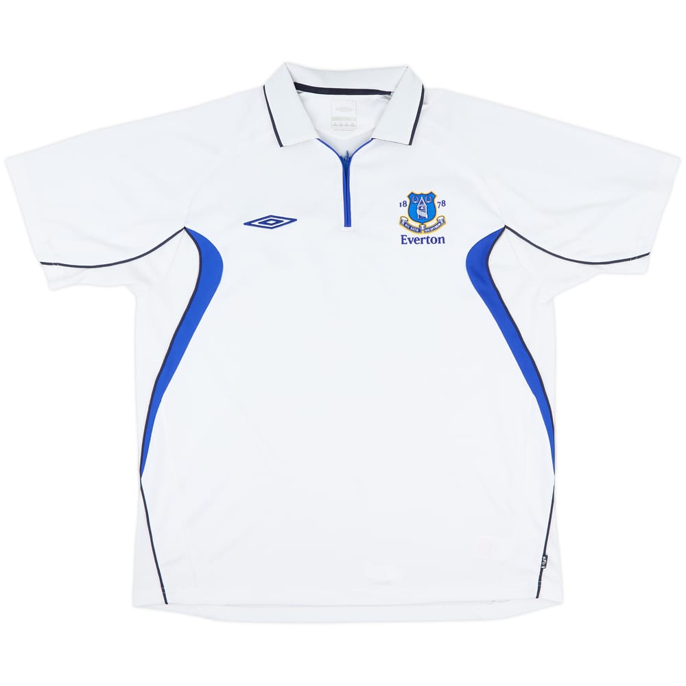 2005-06 Everton Umbro 1/4 Zip Polo Shirt - 9/10 - (XL)