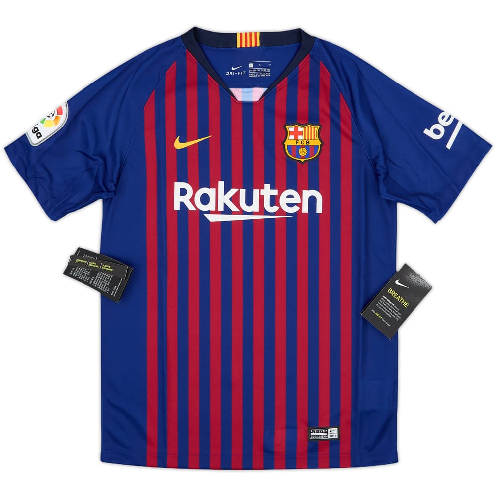 2018-19 Barcelona Home Shirt (L.Boys)