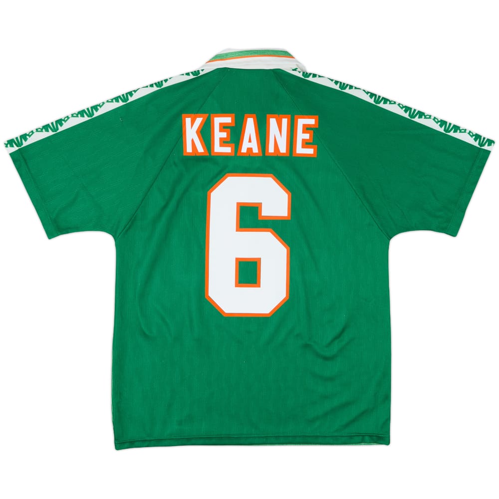 1996-98 Ireland Home Shirt Keane #6 - 8/10 - (M)