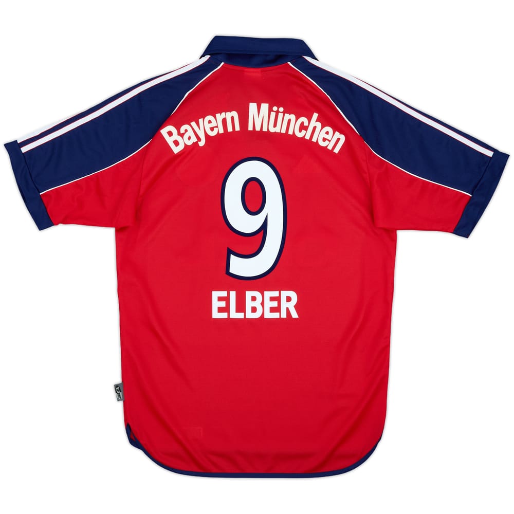 1999-01 Bayern Munich Home Shirt Elber #9 - 9/10 - (S)