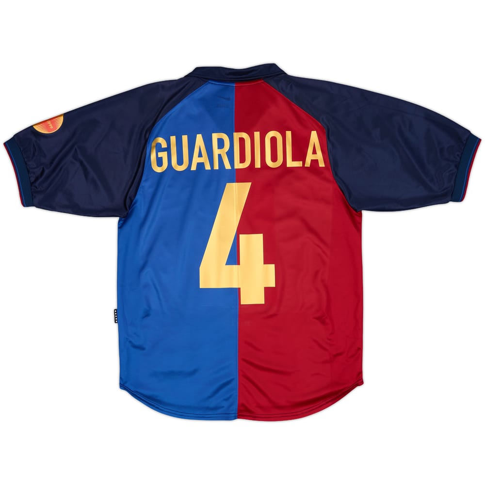 1999-00 Barcelona Centenary Home Shirt Guardiola #4 - 9/10 - (S)