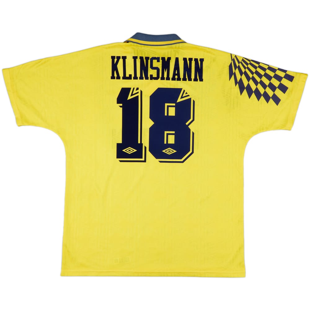 1991-95 Tottenham Away Shirt Klinsmann #18 - 8/10 - (XXL)