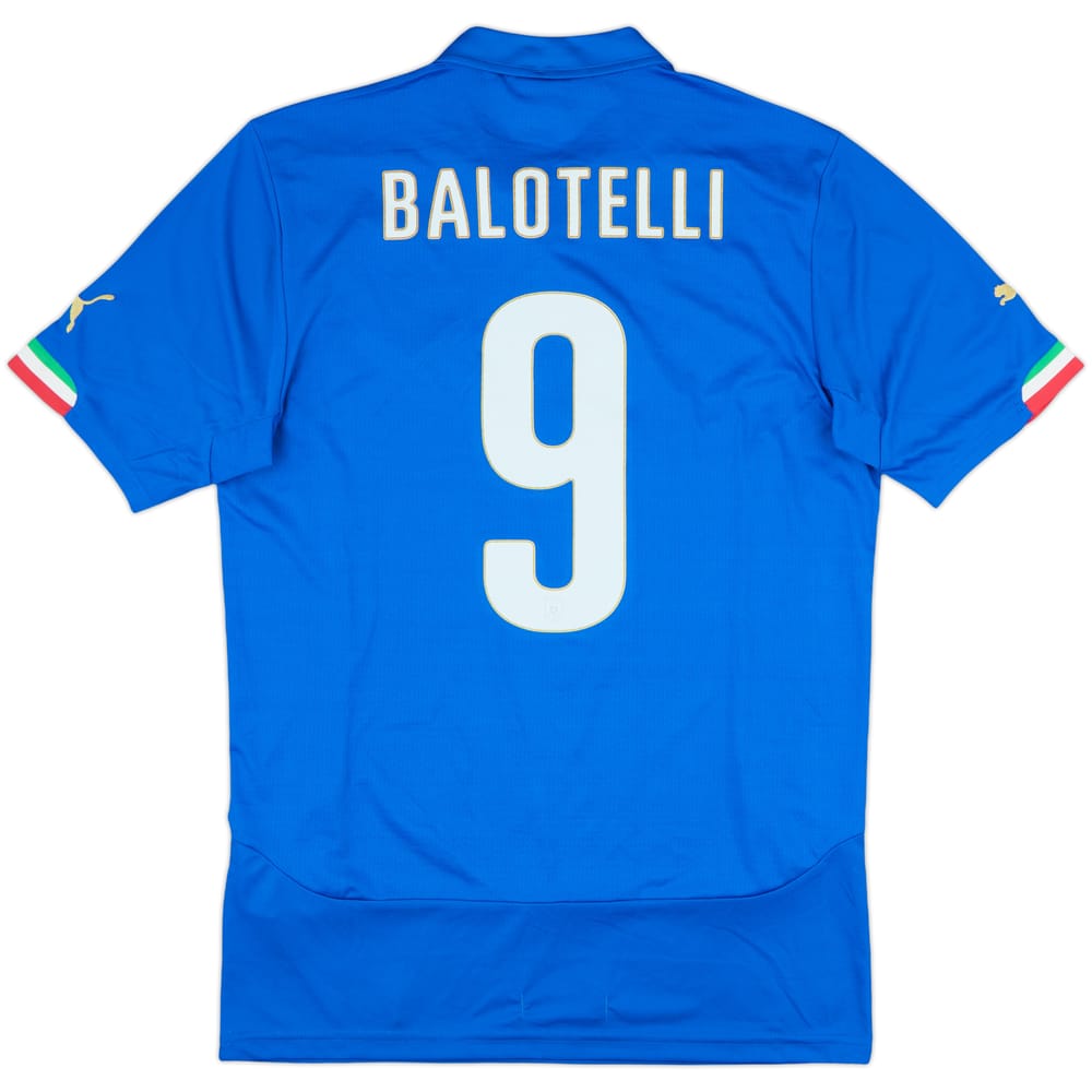 2014-15 Italy Home Shirt Balotelli #9 - 9/10 - (L)