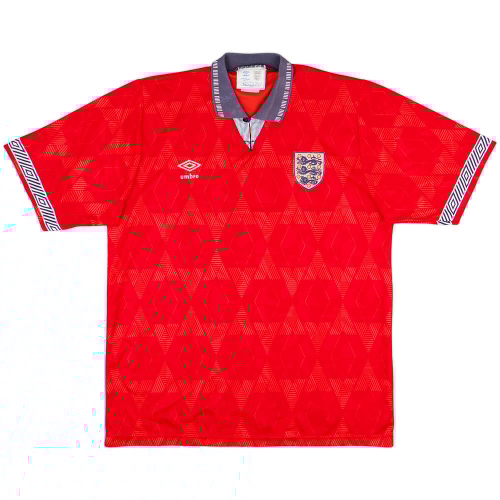 1990-93 England Away Shirt - 7/10 - (XL)