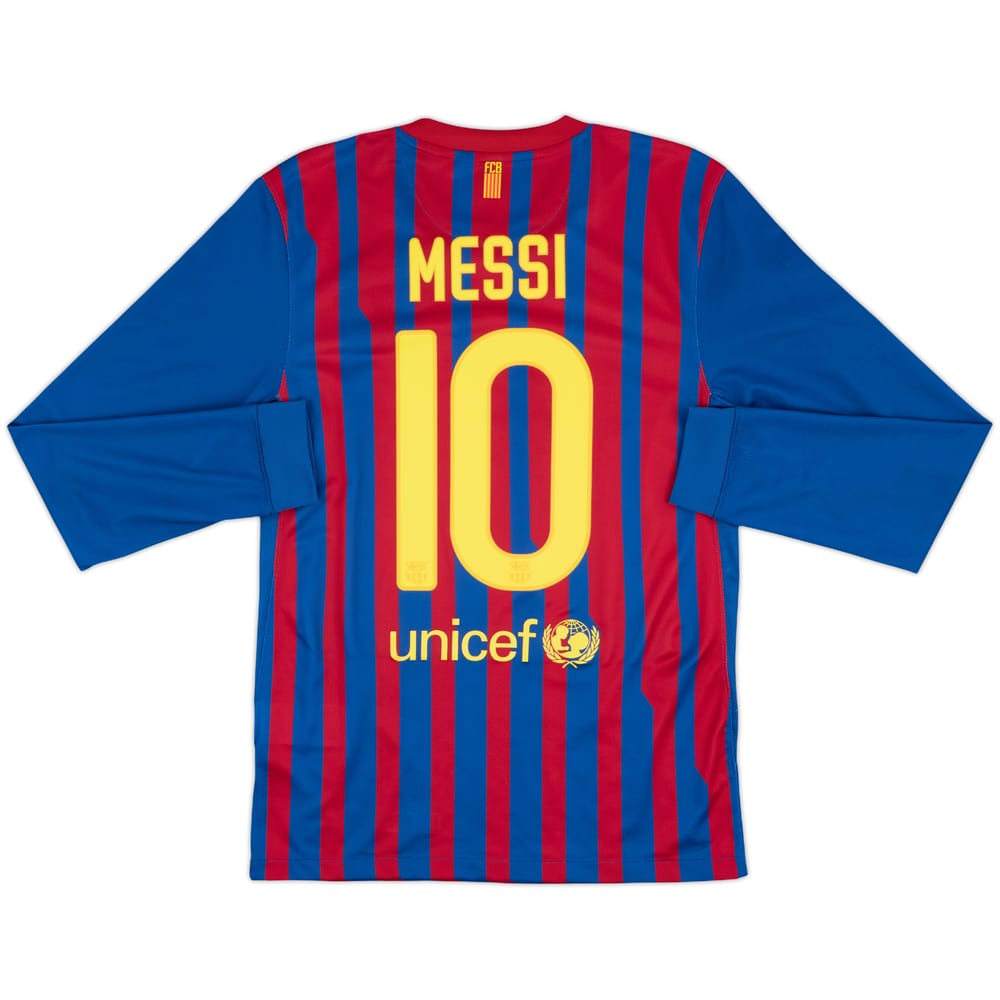 2011-12 Barcelona Home L/S Shirt Messi #10 - 5/10 - (S)