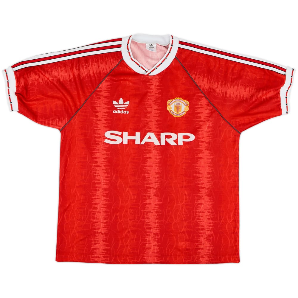 1990-92 Manchester United Home Shirt - 8/10 - (L)