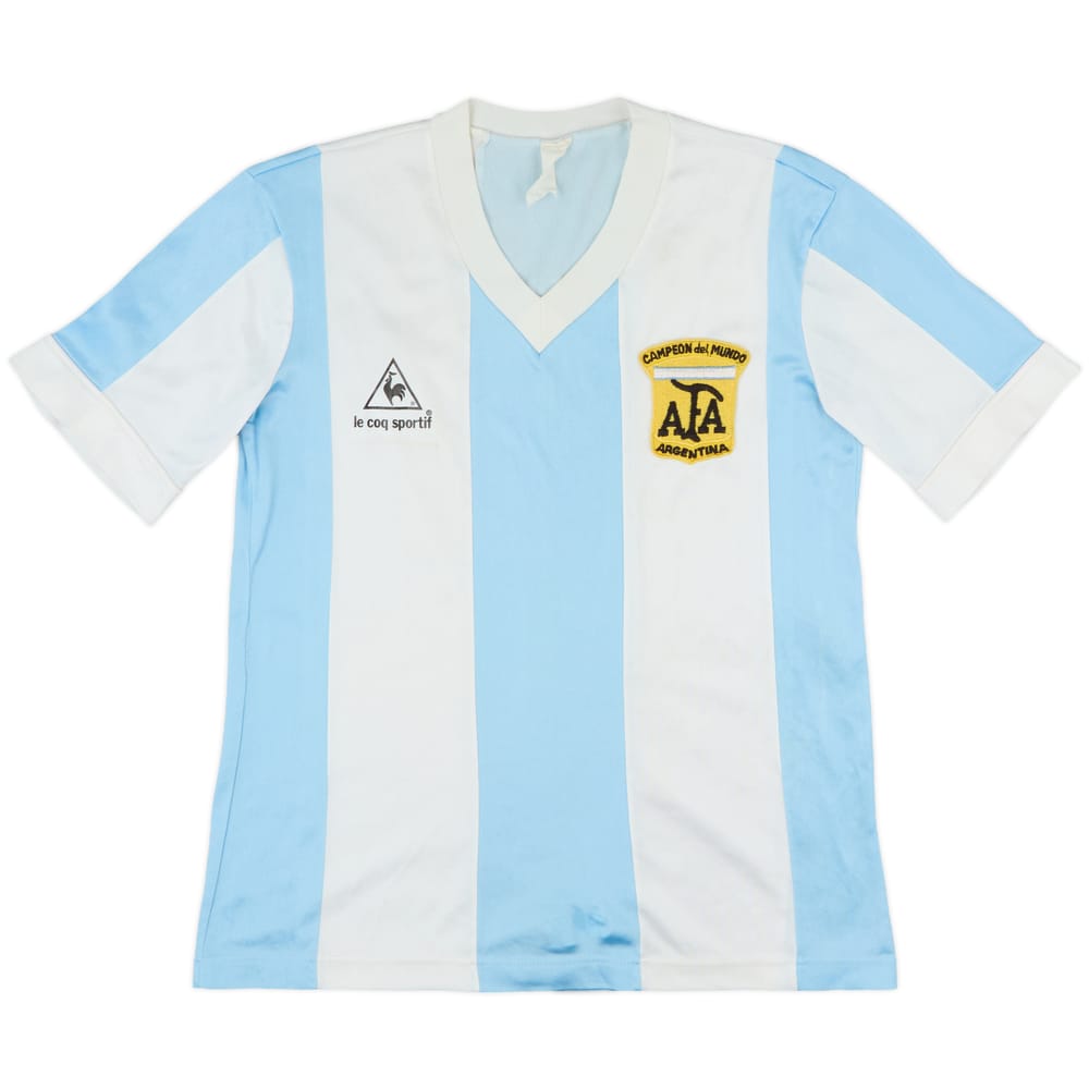 1980-82 Argentina 'Campeon del Mundo' Home Shirt - 8/10 - (Y)