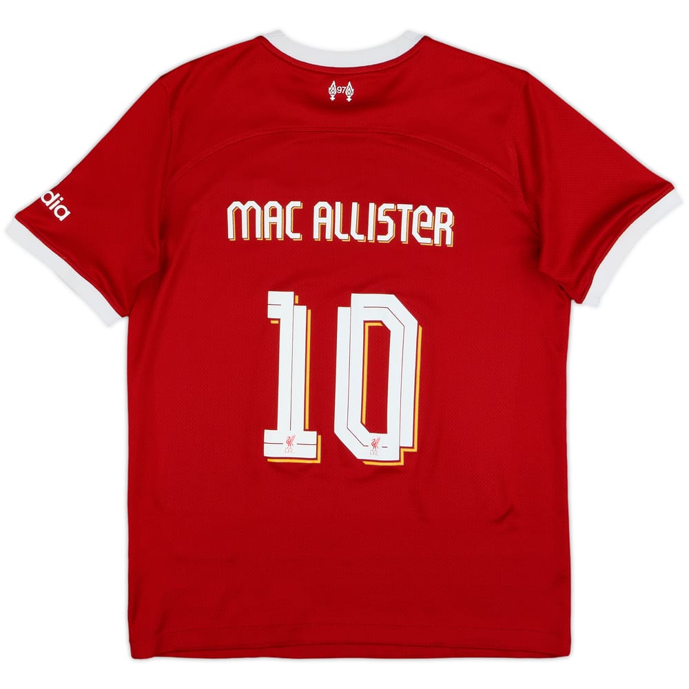 2023-24 Liverpool Home Shirt Mac Allister #10 - 8/10 - (L.Boys)