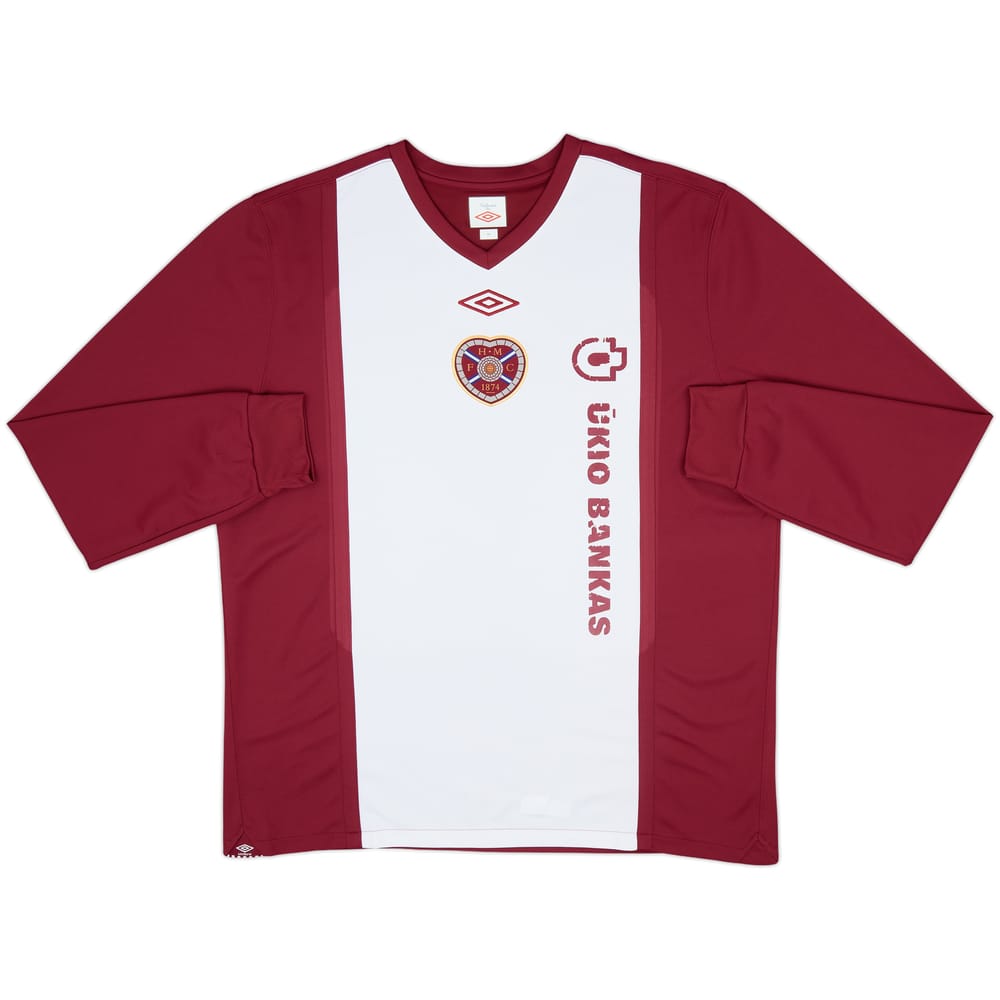 2010-11 Hearts Home L/S Shirt - 5/10 - (XL)