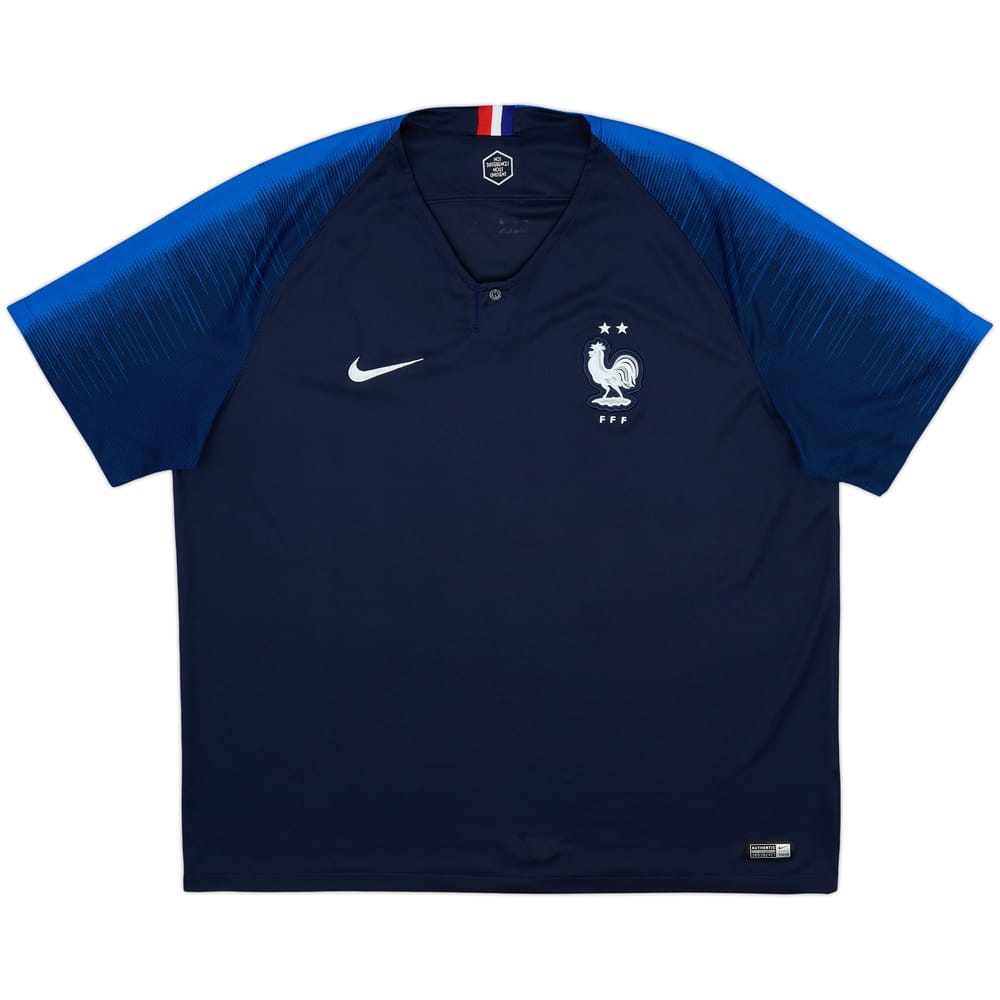 2018 France Home Shirt - 9/10 - (XXL)