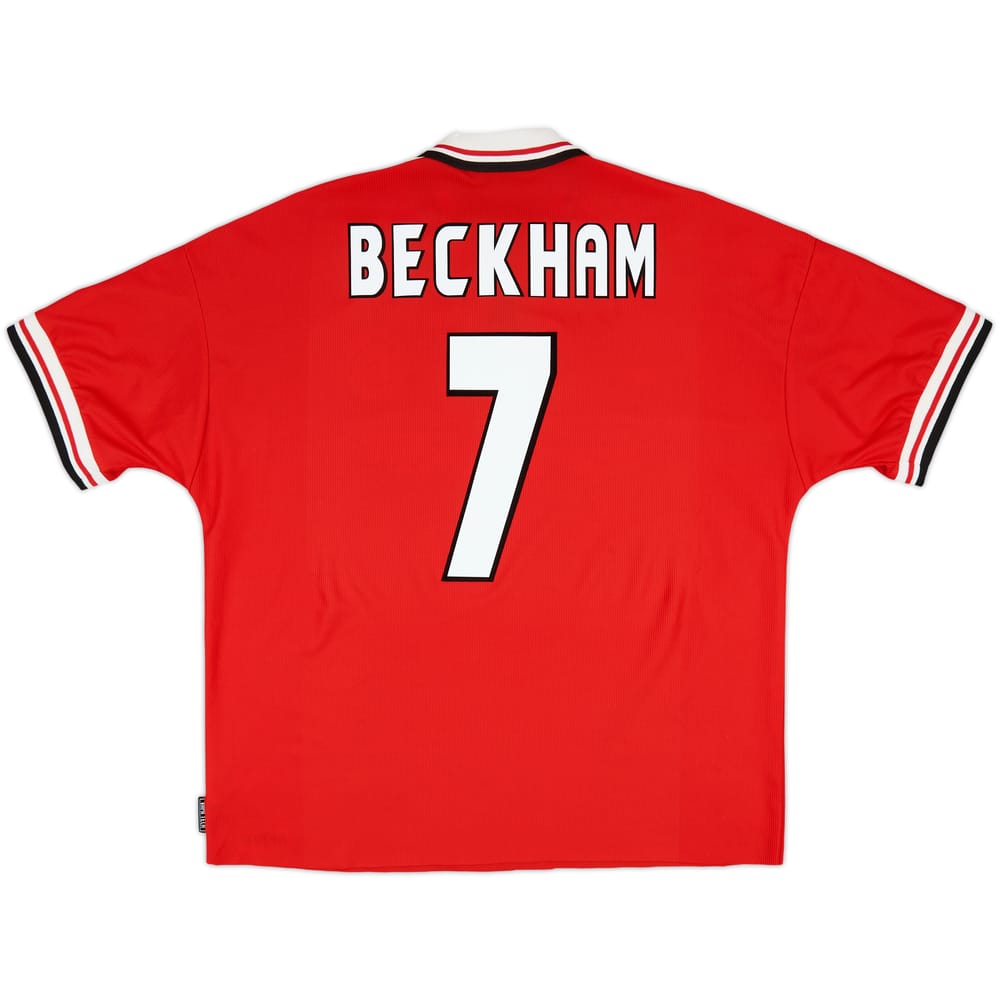 1998-00 Manchester United Home Shirt Beckham #7 - 8/10 - (XL)