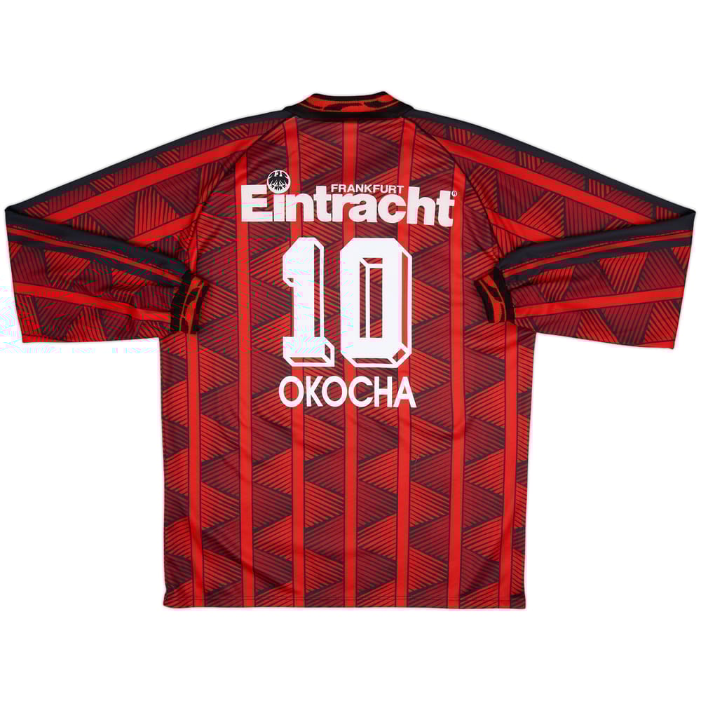1995-96 Eintracht Frankfurt Home L/S Shirt Okocha #10 - 9/10 - (L)