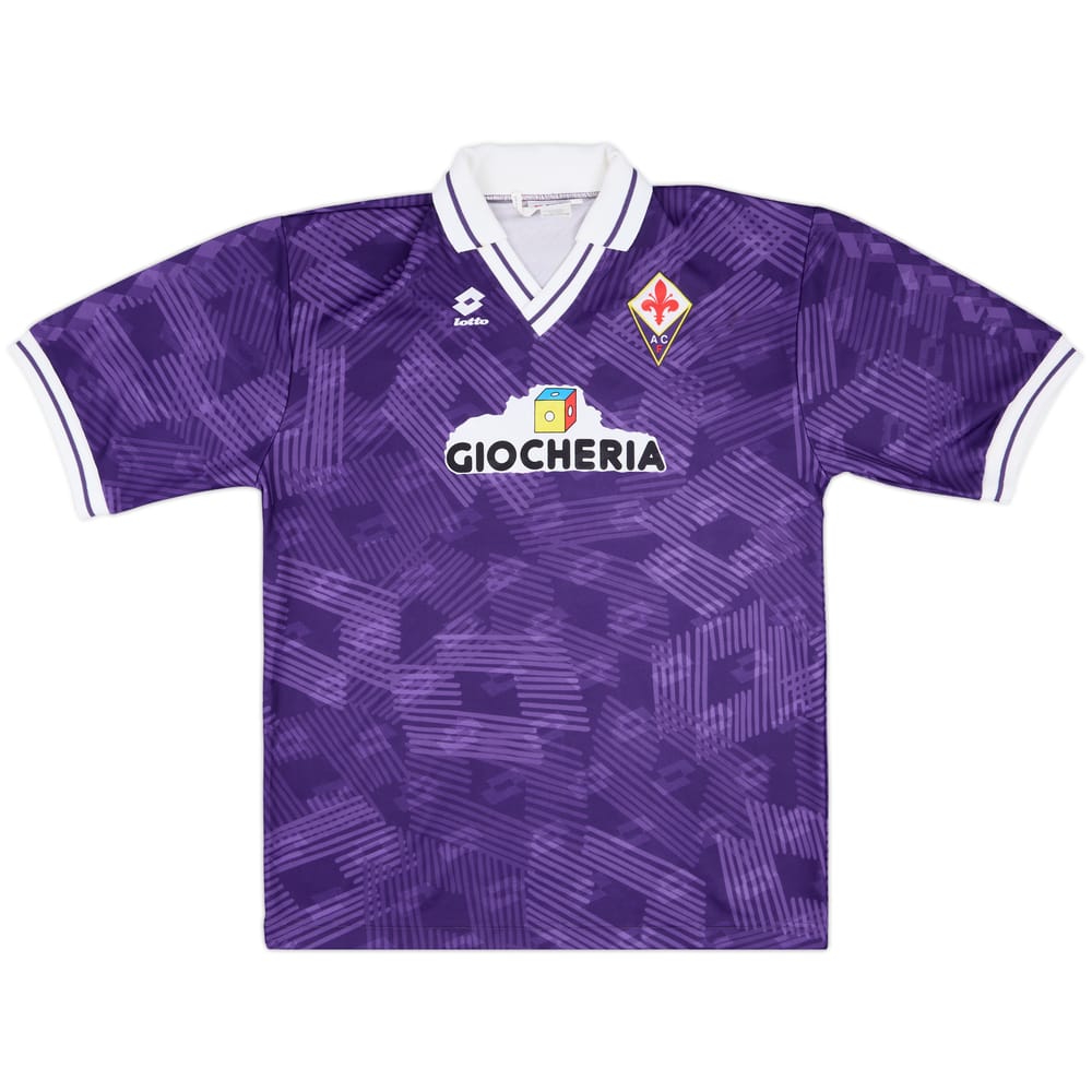 1991-92 Fiorentina Home Shirt #11 - 9/10 - (XL)