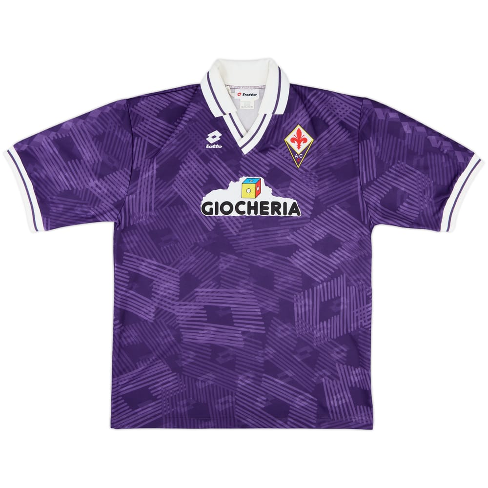 1991-92 Fiorentina Home Shirt #11 - 8/10 - (XL)