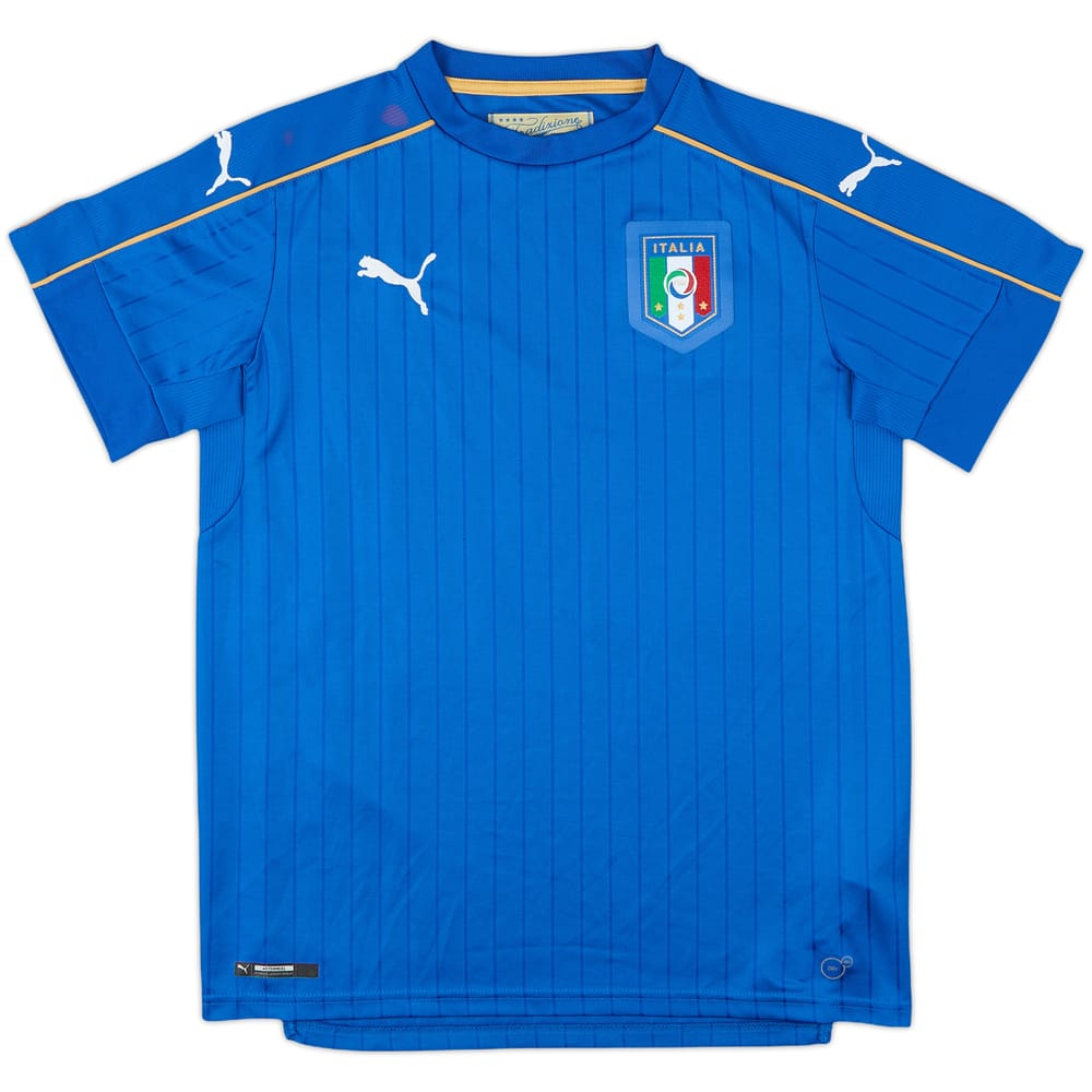2016-17 Italy Home Shirt - 9/10 - (XL.Boys)