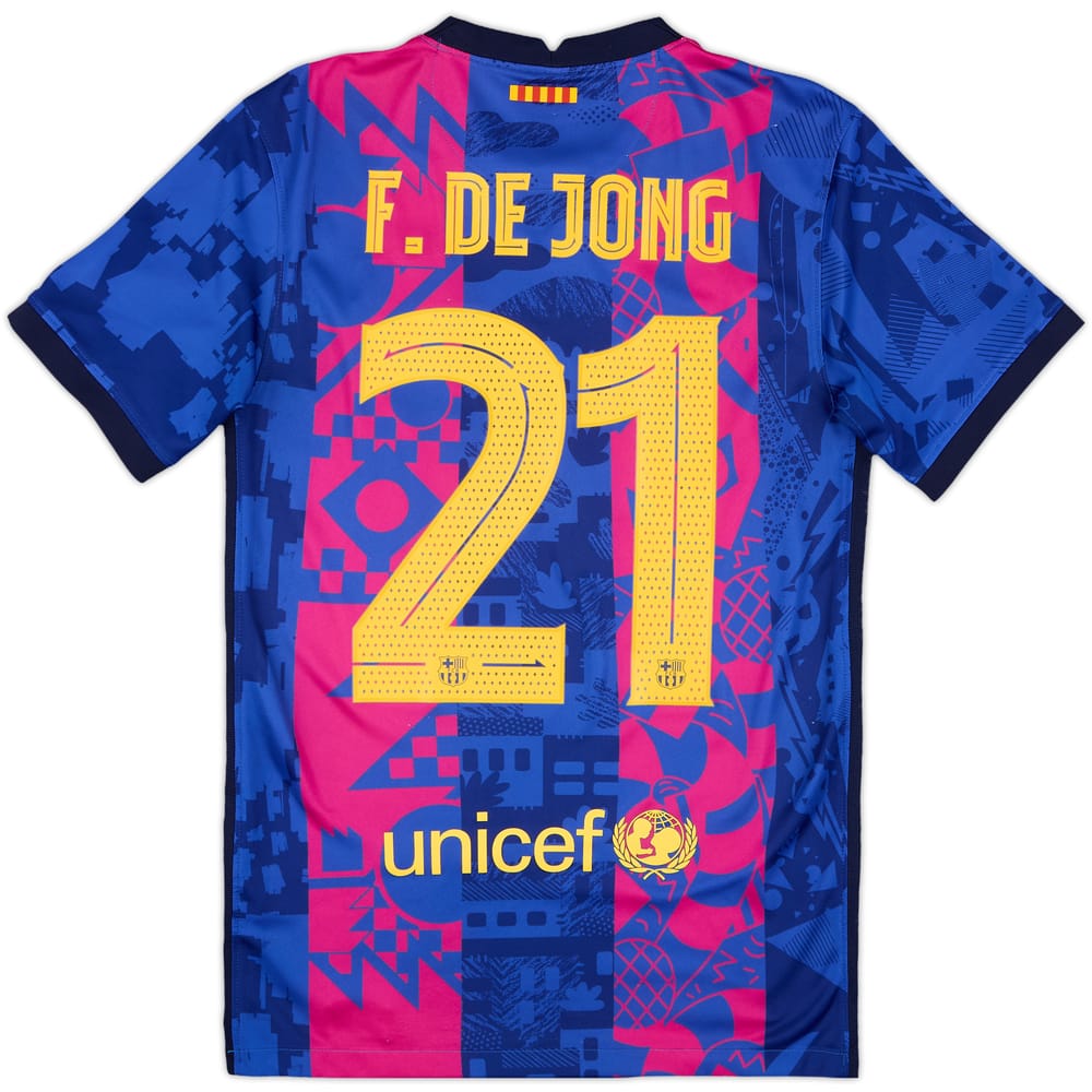 2021-22 Barcelona Third Shirt F.DeJong #21 - 9/10 - (XS)