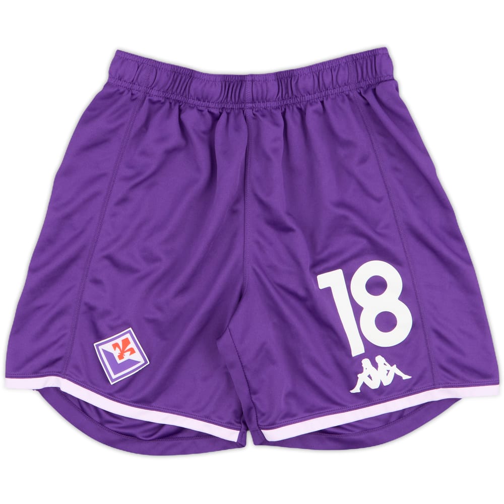2023-24 Fiorentina Player Issue Home Shorts #18 - 9/10 - (M)