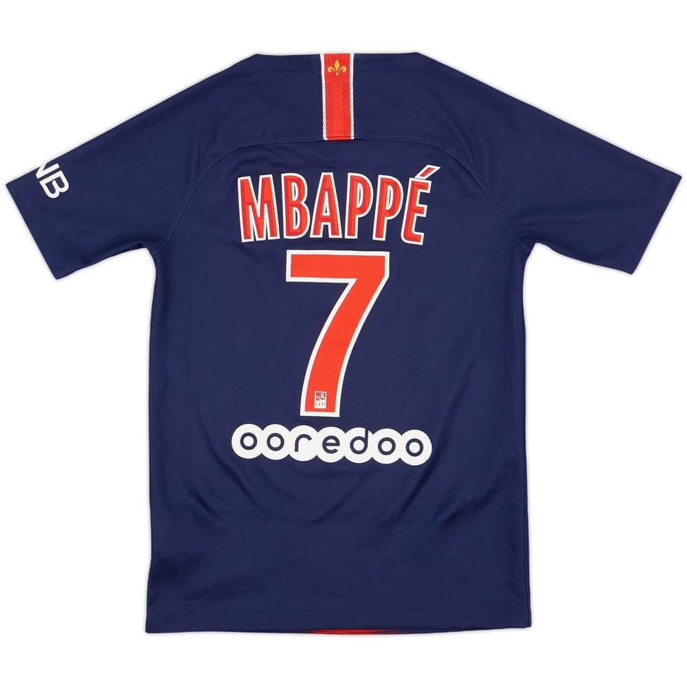 2018-19 Paris Saint-Germain Home Shirt Mbappe #7 - 9/10 - (S.Boys)