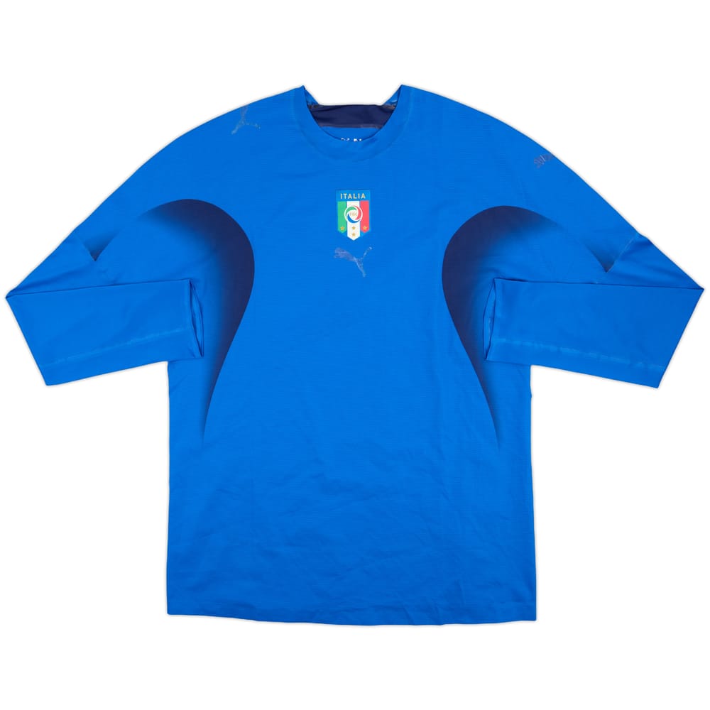 2006 Italy Player Issue Home L/S Shirt - 5/10 - (XL)