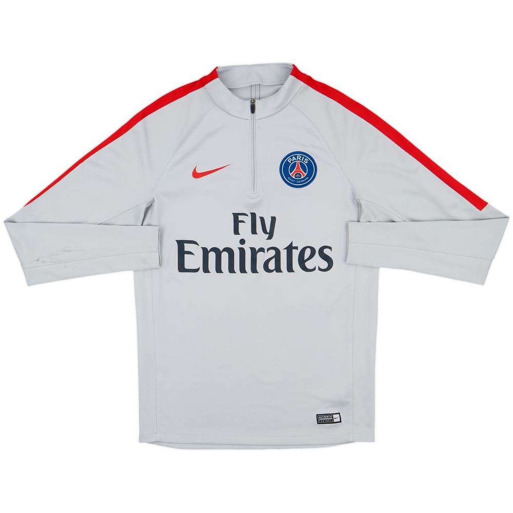 2017-18 Paris Saint-Germain Nike 1/4 Zip Training Top - 8/10 - (S)