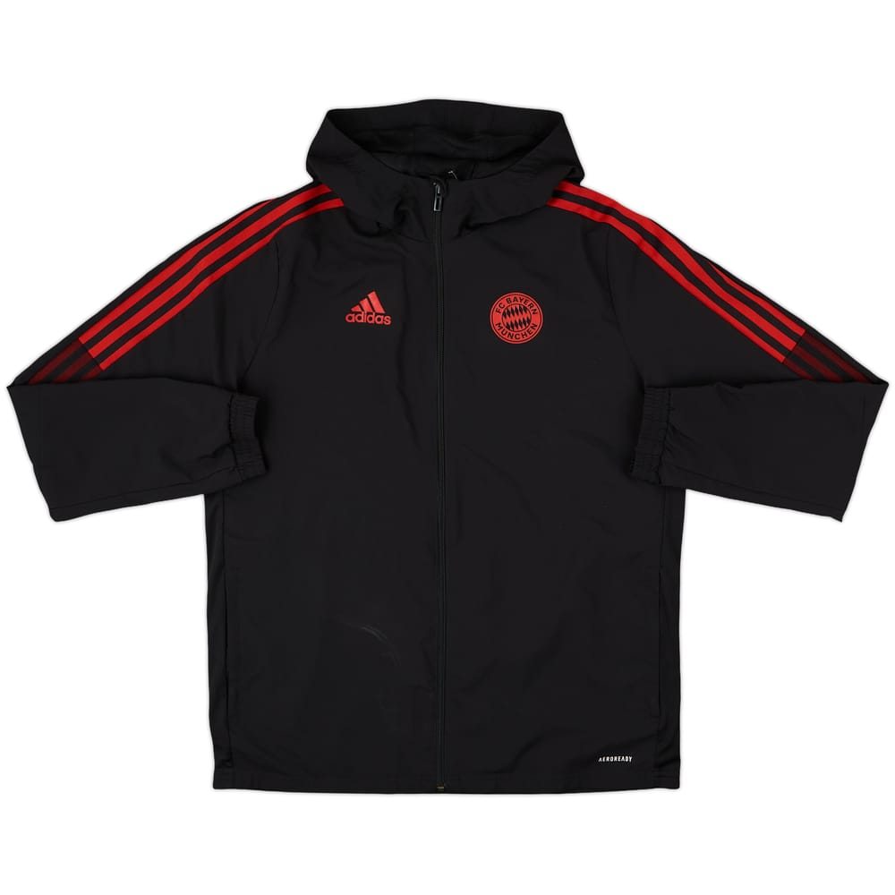 2021-22 Bayern Munich adidas Hooded Track Jacket - 8/10 - (XL.Boys)