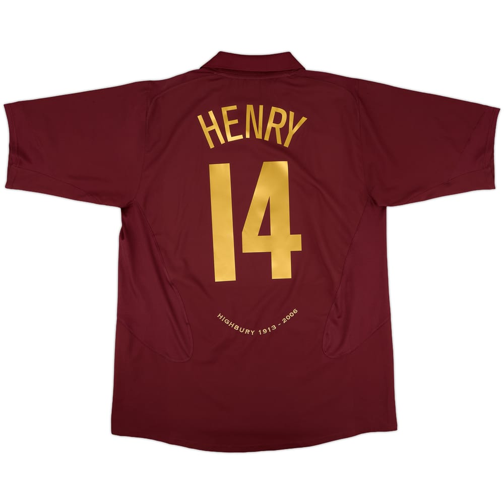 2005-06 Arsenal Home Shirt Henry #14 - 8/10 - (XL)